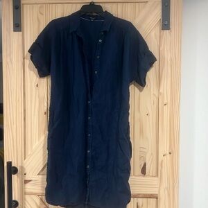 J Crew relaxed for short-sleeved Barid McNutt Irish linen shirtdress